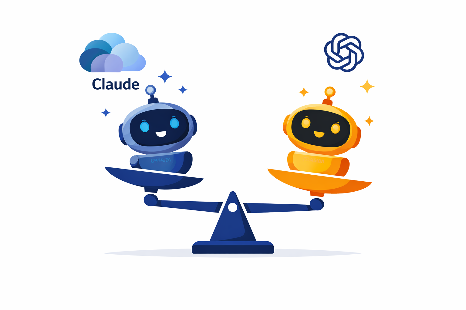 Claude ChatGPT 실무 비교 일러스트