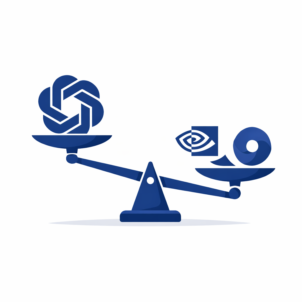 오픈AI Anthropic AI 기업 경쟁 일러스트